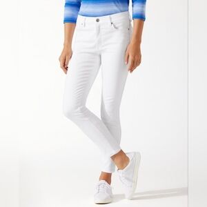 Tommy Bahama Ella Twill High Rise Ankle Jeans In White Size 12×28"